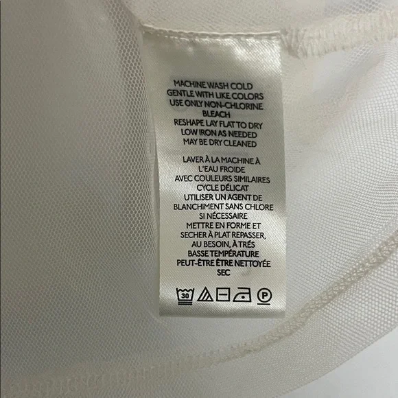 Anthropologie Embroidered Sheer Cream Lace Top - Picture 4 of 6